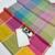 Multicolor linen block print printed saree