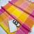 Multicolor linen stripes print printed saree