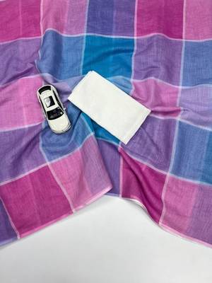 Multicolor linen block print printed saree 2