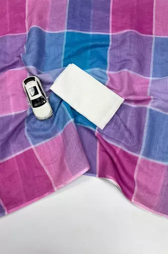 Multicolor linen block print printed saree