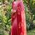 Pink georgette floral print printed saree