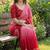 Pink georgette floral print printed saree