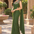 Women   s Georgette Floral Sequence With Embroidery Patch Ready to Wear Saree/Embroidered Stitched Sleeveless Blouse 