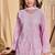 Pink georgette readymade suit with embroidery & sequence work