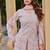 Peach georgette readymade suit with embroidery & sequence work