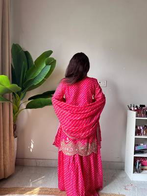 Pink silk blend readymade suit with embroidery & sequence work 4