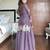 Purple silk blend readymade suit with embroidery & sequence work