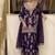 Violet georgette readymade suit with embroidery & sequence work