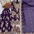 Violet georgette readymade suit with embroidery & sequence work