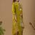 Green chanderi floral embroidered kurta trouser dupatta set with jacquard dupatta