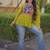 Olive georgette readymade navratri top with bandhani & patch work