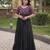 Black cotton readymade anarkali suit with embroidery & mirror work