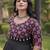 Black cotton readymade anarkali suit with embroidery & mirror work