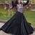 Black cotton readymade anarkali suit with gota patti & lace work