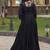 Black cotton readymade anarkali suit with gota patti & lace work