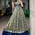 Super Navy Blue Mirror Laced Cotton Navratri Special Lehenga With Blouse