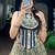 Super Navy Blue Mirror Laced Cotton Navratri Special Lehenga With Blouse