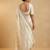 Cream two tone embroidered fendi satin saree 