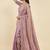 Purple two tone embroidered fendi satin saree 