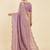 Purple two tone embroidered fendi satin saree 