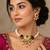 handcrafted kundan pachi choker necklace set with pearl hasli