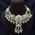 antique gold temple jewelry set with choker necklace and jhumka earrings