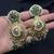 gold plated peacock choker necklace set with jhumka earrings