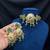 gold plated peacock choker necklace set with jhumka earrings