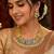 south indian temple choker necklace set with teardrop pearl