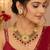 antique gold plated kundan choker necklace set