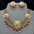 antique gold plated kundan choker necklace set