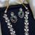 emerald green kundan necklace set with gold teardrop pendant