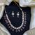 ruby red kundan necklace set with teardrop design