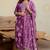 Mirchi Fashion Women's Magenta & White Floral Print Pure Cotton Kurti With Pant & Dupatta Set