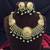 south indian bridal temple necklace set with emerald green beads