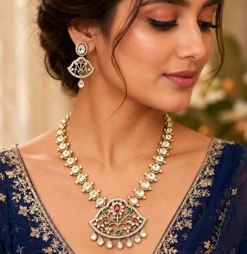 indian bridal kundan choker necklace set 1