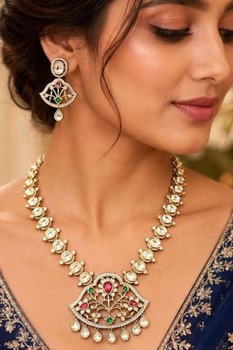 indian bridal kundan choker necklace set