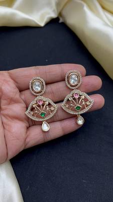 indian bridal kundan choker necklace set 4
