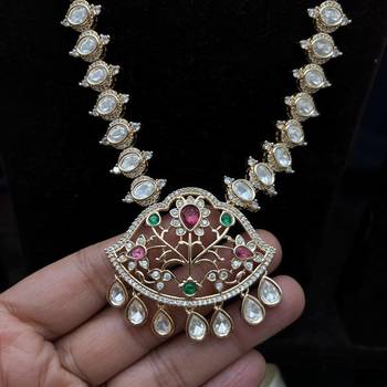indian bridal kundan choker necklace set 5