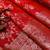 woven with embroidered silk blend red saree with blouse for women's
