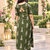 GREEN PRINTED WORK FABRIC COTTON BLEND KURTI PANT SET 