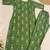 GREEN PRINTED WORK FABRIC COTTON BLEND KURTI PANT SET 