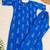 BLUE PRINTED WORK FABRIC COTTON BLEND KURTI PANT SET 