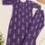 PURPLE PRINTED WORK FABRIC COTTON BLEND KURTI PANT SET 