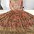 silk blend anarkali v-neck kalamkari printed gown for women