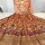 silk blend kalamkari fit & flared gown with v-neck long length ethnic gown