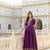 Wine zari weaving ethnic fit and flare weaving gown for women