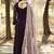 silk wine ethnic gown with contrast zari embroidered dupatta for women