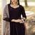 silk wine ethnic gown with contrast zari embroidered dupatta for women