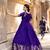 Violet traditional silk weaving fit and flare gown for women